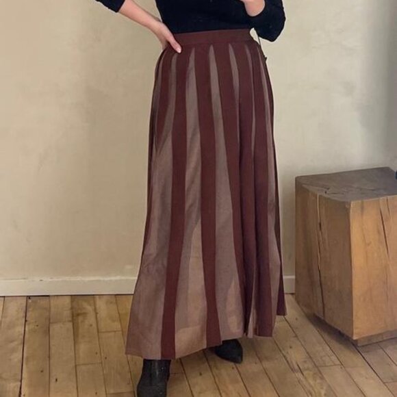 Anthropologie Dresses & Skirts - NWT NEW By Anthropologie Sheer Pleated Maxi Skirt size 3x brown color